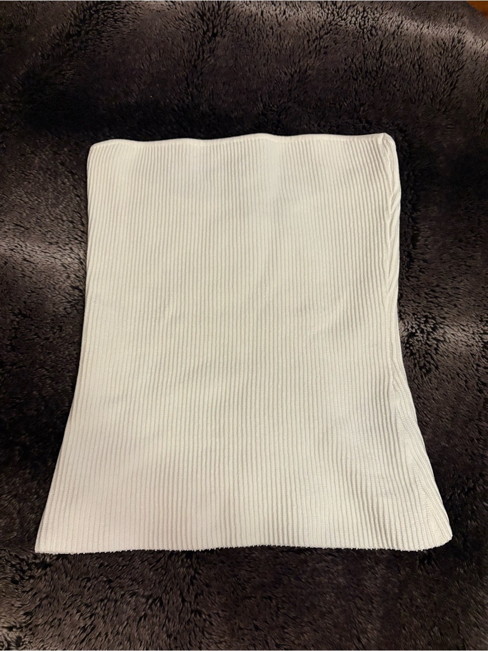 Women's White Ribbed Strapless Tube Top - Classic Knit Tank